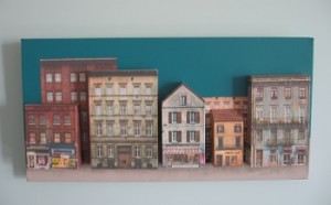 model railroad buildings artwork