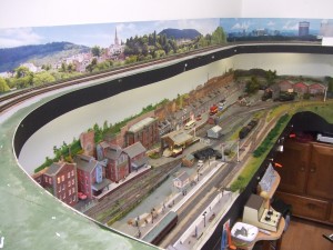model railroad shelf layout