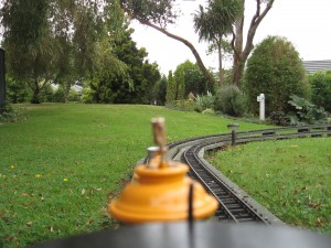 garden model railroad photo