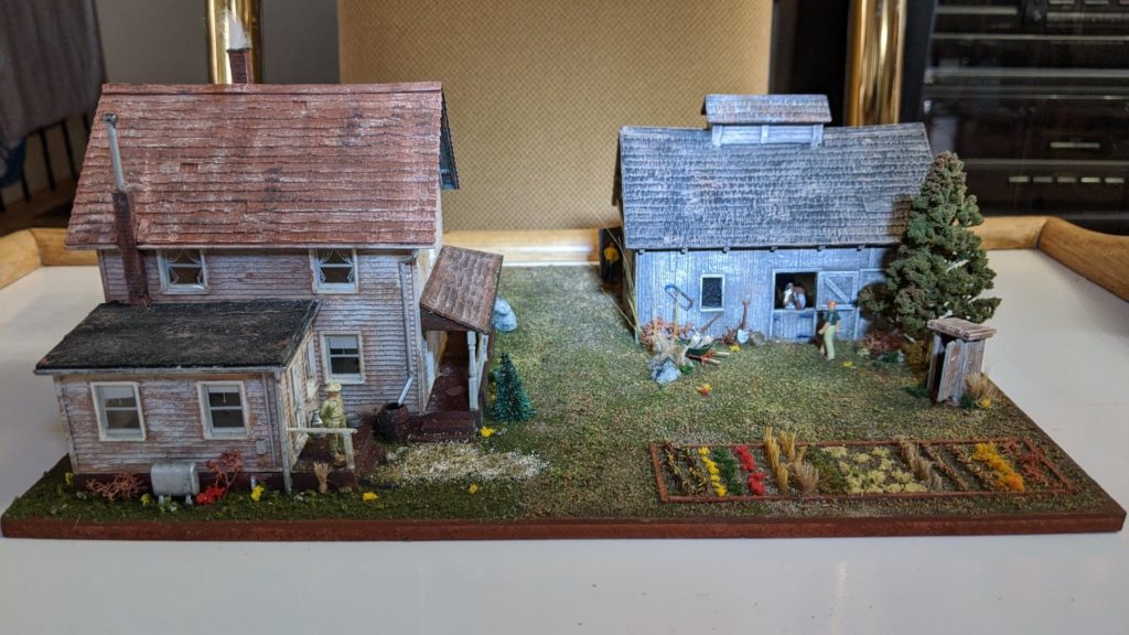 farm house and barn models