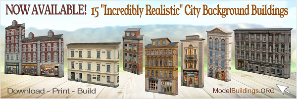 15 scale models background city buildings
