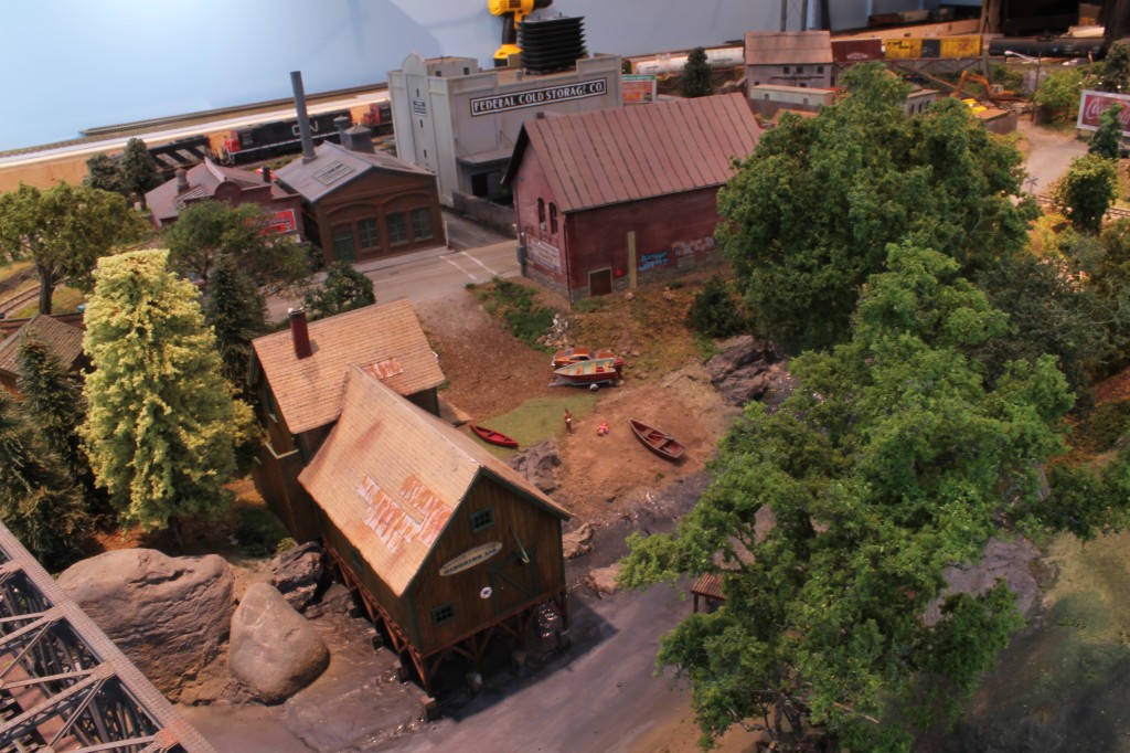 model railroad town