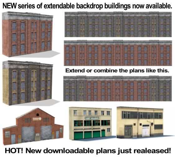 plans for scale model backdrop buildings