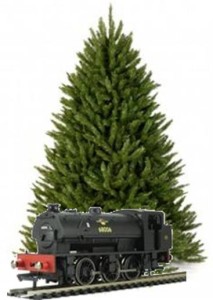 xmas tree train set