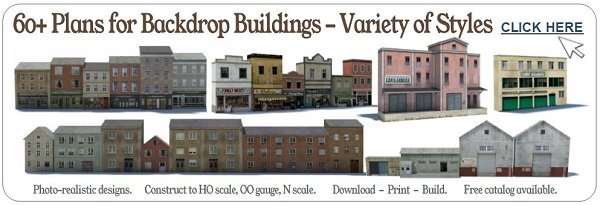 scale models plans backdrop buildings