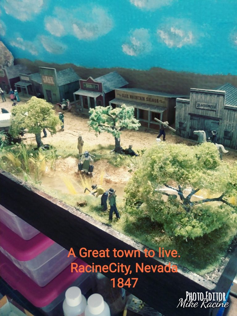 scale models wild western town cowboys