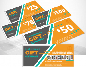 gift cards certificates model trains railroads