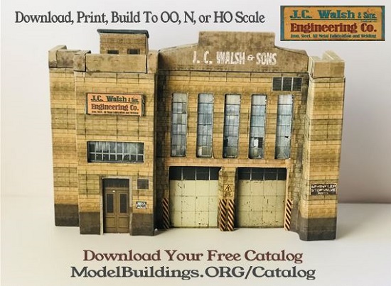 HO scale model railroad buildings